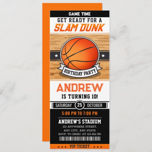 Invitation Pause rapide personnelle fête d'anniversaire (Devant / Derrière)