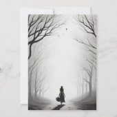 Invitation Pauvre brumeuse fille d'anniversaire de la forêt h (Dos)