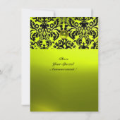 Invitation PAVÉ GEMME MONOGRAMME topaze jaune rsvp (Dos)