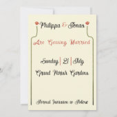 Invitation Pavés de verre coquelicots Enregistrez la date (Dos)