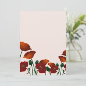 Invitation Pavot aquarelle (Debout devant)