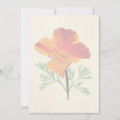 Invitation Pavot de Californie (Dos)