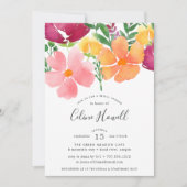 Invitation Pavot de Californie | Fête des mariées florale bri (Devant)