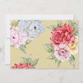 Invitation Pavot floral nuptiale (Dos)