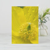 Invitation Pavot jaune oriental (Debout devant)