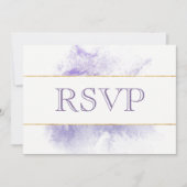 Invitation Pavot Lavender Aquarelle Mariage RSVP (Devant)