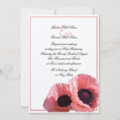 Invitation Pavots corail (Devant)