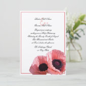 Invitation Pavots coralliens (Debout devant)