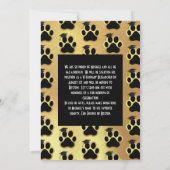 Invitation Paw Pet Vétérinaire Parti de graduation (Dos)