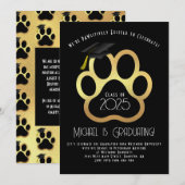 Invitation Paw Pet Vétérinaire Parti de graduation (Devant / Derrière)