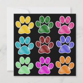 Invitation Paw Prints (Devant)
