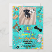 Invitation Paw-some Bark-day Bash ! Anniversaire Personnalisé (Devant)