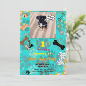 Invitation Paw-some Bark-day Bash ! Anniversaire Personnalisé (Debout devant)