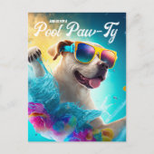 Invitation Paw-Ty, Pool Puppy Anniversaire (Devant)