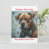 Invitation "Paw-ty Time for the Birthday Pup !" (Debout devant)