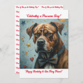 Invitation "Paw-ty Time for the Birthday Pup !" (Devant / Derrière)