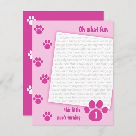 Invitation PawprintBlue_0071bc (Devant / Derrière)