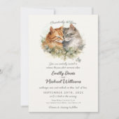 Invitation Pawsitly in Love Romantic Chat Couple Mariage (Devant)