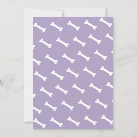 Invitation Pawty Birthday Dogs Party Puppy s'amuse violette (Dos)