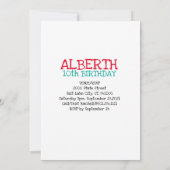 Invitation Pawty Boy ou Girl Birthday Party Custom (Dos)