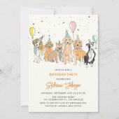 Invitation Pawty Chien Chien Chien Chien Chien Chien Puppy In (Devant)