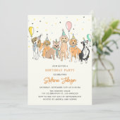 Invitation Pawty Chien Chien Chien Chien Chien Chien Puppy In (Debout devant)
