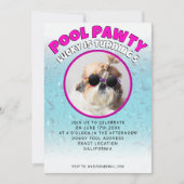Invitation Pawty chiot chien poupée sur mesure photo fête d'a (Devant)