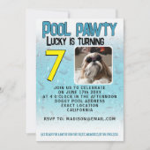 Invitation Pawty chiot chien poupée sur mesure photo fête d'a (Devant)