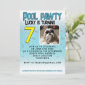 Invitation Pawty chiot chien poupée sur mesure photo fête d'a (Debout devant)