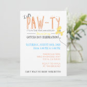 Invitation Pawty Dog Anniversaire Gotcha Day Four baby (Debout devant)