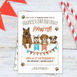 Invitation Pawty Dog Themed Birthday Party<br><div class="desc">It's time to let the good times roll and celebrate a special day with a Dog Themed Birthday Party for Kids! Or Dogs! Get guests ready for an unforgettable day of puppy love and fun for your little one with these adorable illustrated birthday invites. This birthday invitation features cute cartoon...</div>