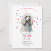 Invitation Pawty, fête d'anniversaire de chien (Devant)