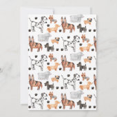 Invitation Pawty Party Animal Kids Puppy Chien Anniversaire (Dos)