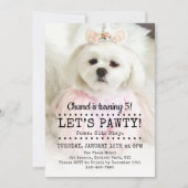 Invitation Pawty Photo Pet Anniversaire (Devant)