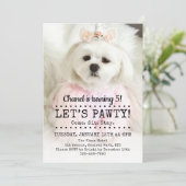 Invitation Pawty Photo Pet Anniversaire (Debout devant)
