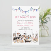 Invitation Pawty Time Chien Chien Chien Chien Chien Anniversa (Debout devant)