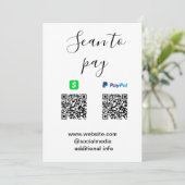 Invitation Paypal Cashapp scan pour payer QR ajouter le nom d (Debout devant)