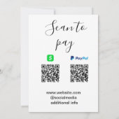 Invitation Paypal Cashapp scan pour payer QR ajouter le nom d (Dos)