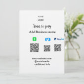 Invitation Paypal Cashapp venmo scan pour payer QR ajouter un (Debout devant)