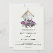 INVITATION PAYS BLANC MARIAGE FLEURIER RUSTIQUE (Devant)
