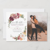 Invitation Pays Boho Rustic Floral Enregistrer La Date (Devant)