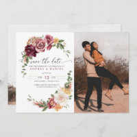 Pays Boho Rustic Floral Enregistrer La Date
