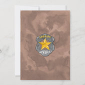 Invitation Pays Brown Cowboy Aquarelle Anniversaire (Dos)