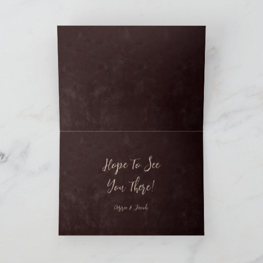 Invitation Pays Brown Rodeo Taureau Skull Enregistrer La Date (Intérieur)