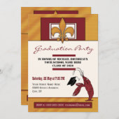 Invitation Pays Crawfish Graduation Party (Devant / Derrière)