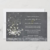 Invitation Pays Dandelions Mariage en niveaux de gris (Devant)
