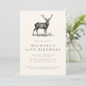 Invitation Pays de chasse aux cerfs Élégant Fête d'anniversai (Debout devant)