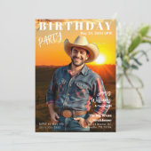 Invitation Pays de couverture du magazine Anniversaire (Debout devant)