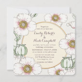 Invitation Pays de Fleurs Sauvages Mariage Pastel Floral Mode (Devant)