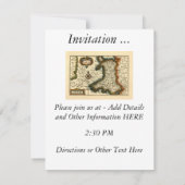 Invitation Pays de Galles - Ancien Antiquaire historique Cart (Dos)